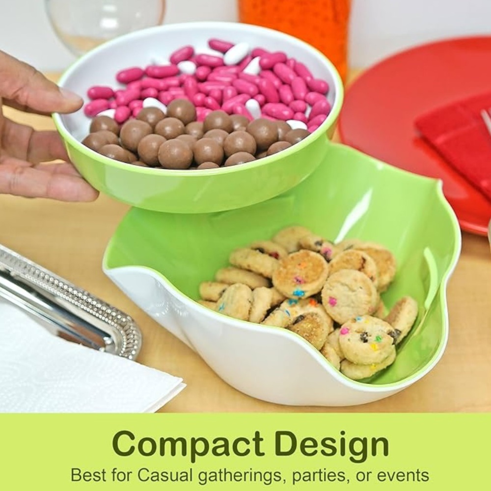 Joseph Joseph Double Dish Pistachio Bowl Snack Serving Home Bowls - Picture 6 of 11